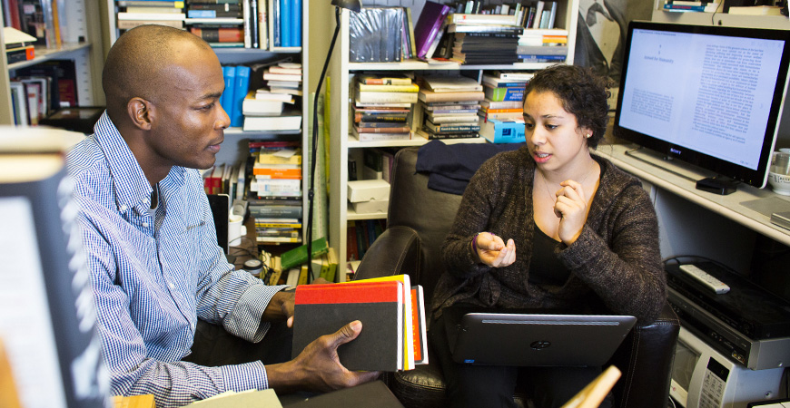 Professor Nigel Hatton and student